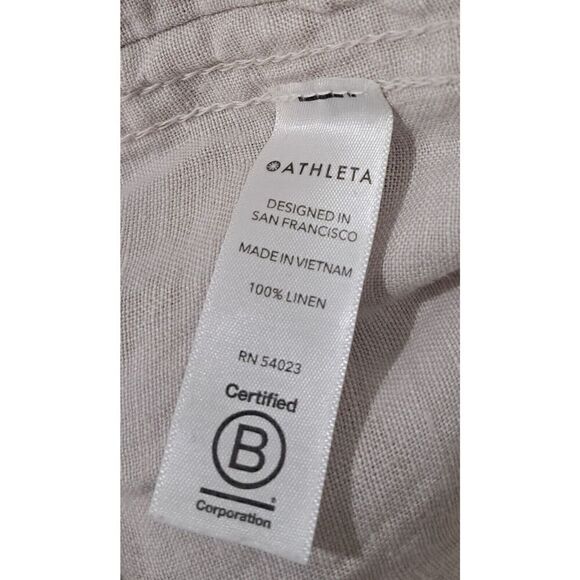 ATHLETA CABO TIDE Linen Jogger Womens Size 4 Pants beige Camouflage Neutral - Picture 9 of 11